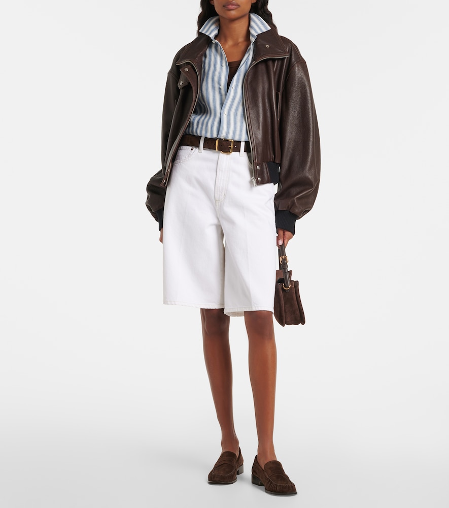 Agolde Nolan denim Bermuda shorts
