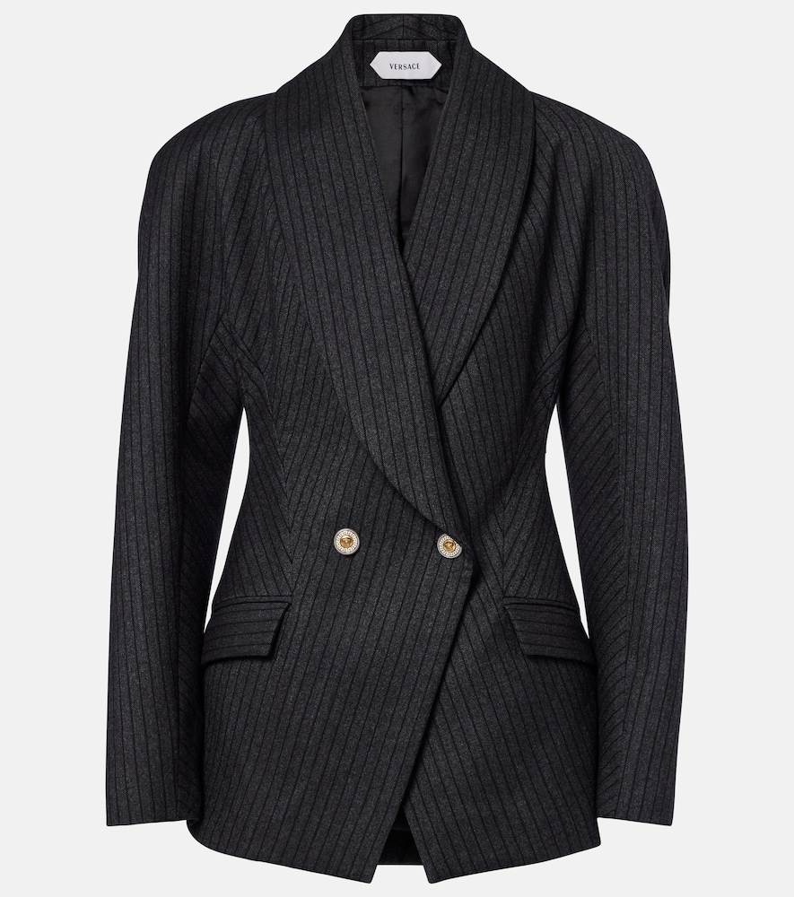 Blazer doppiopetto in twill di lana vergine