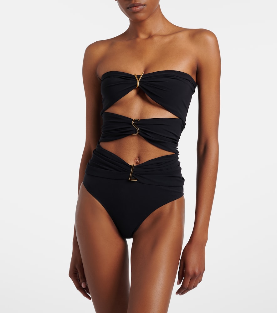  Saint Laurent Saint Laurent Cutout Embellished Swimsuit 
