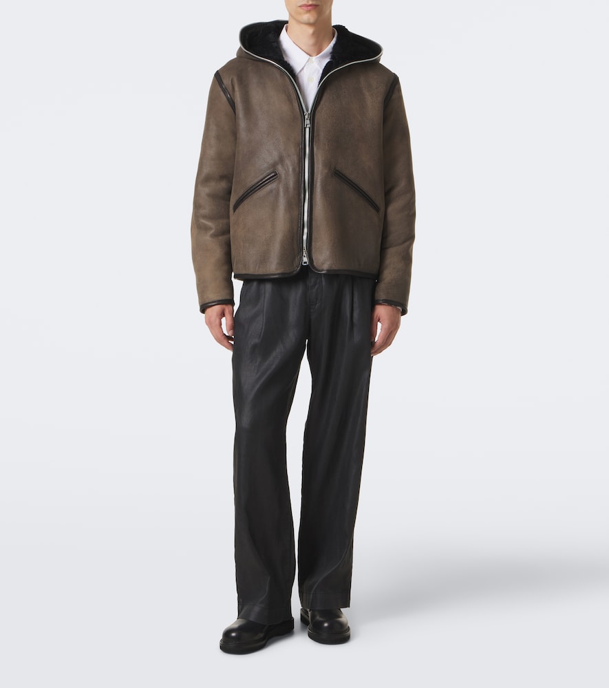 Hooded Shearling-Lined Jacket