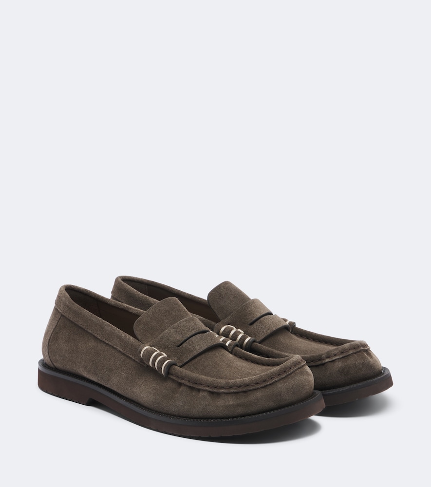 Mocassini penny in suede