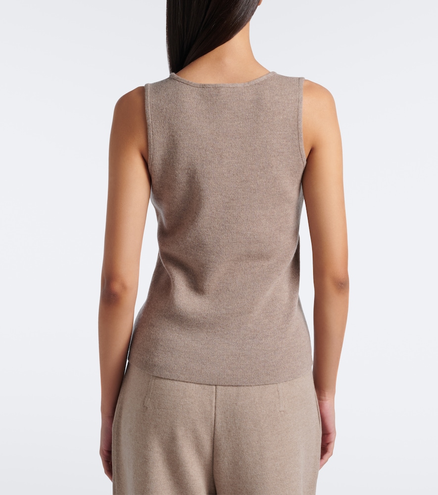 And Cashmere-Paneled Top