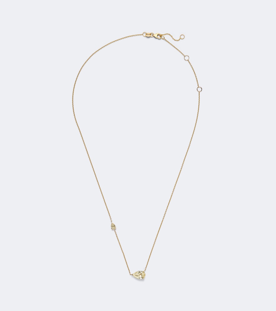 Shay Jewelry Petite East West Fancy 18kt Gold Pendant Necklace With Diamonds