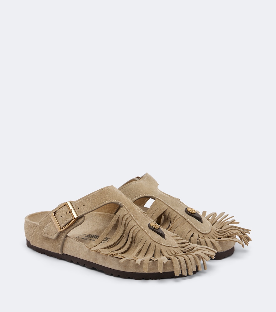X Birkenstock Sandalen Gizeh aus Veloursleder