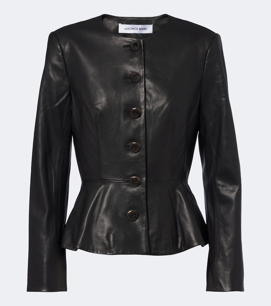 Giacca Quinn in pelle peplum