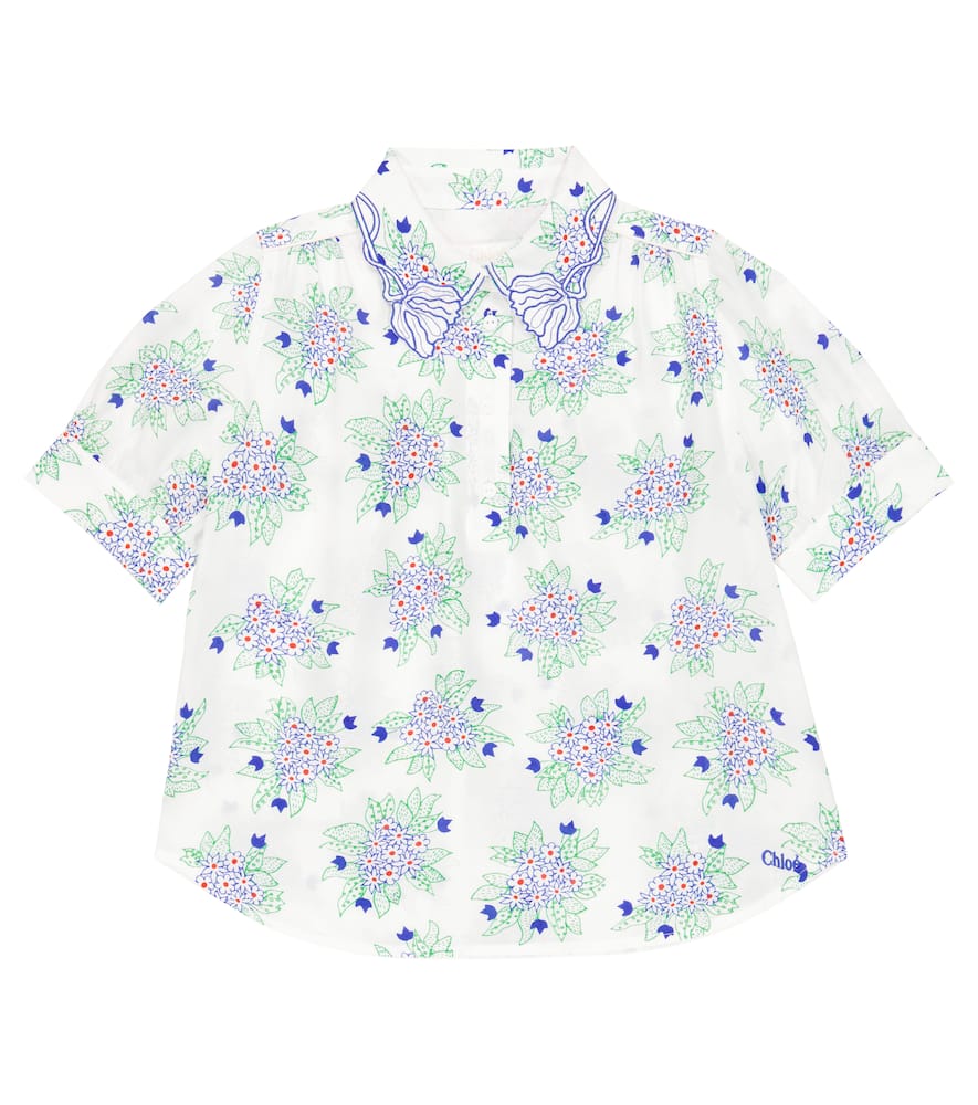 Chloé Kids Embroidered floral blouse