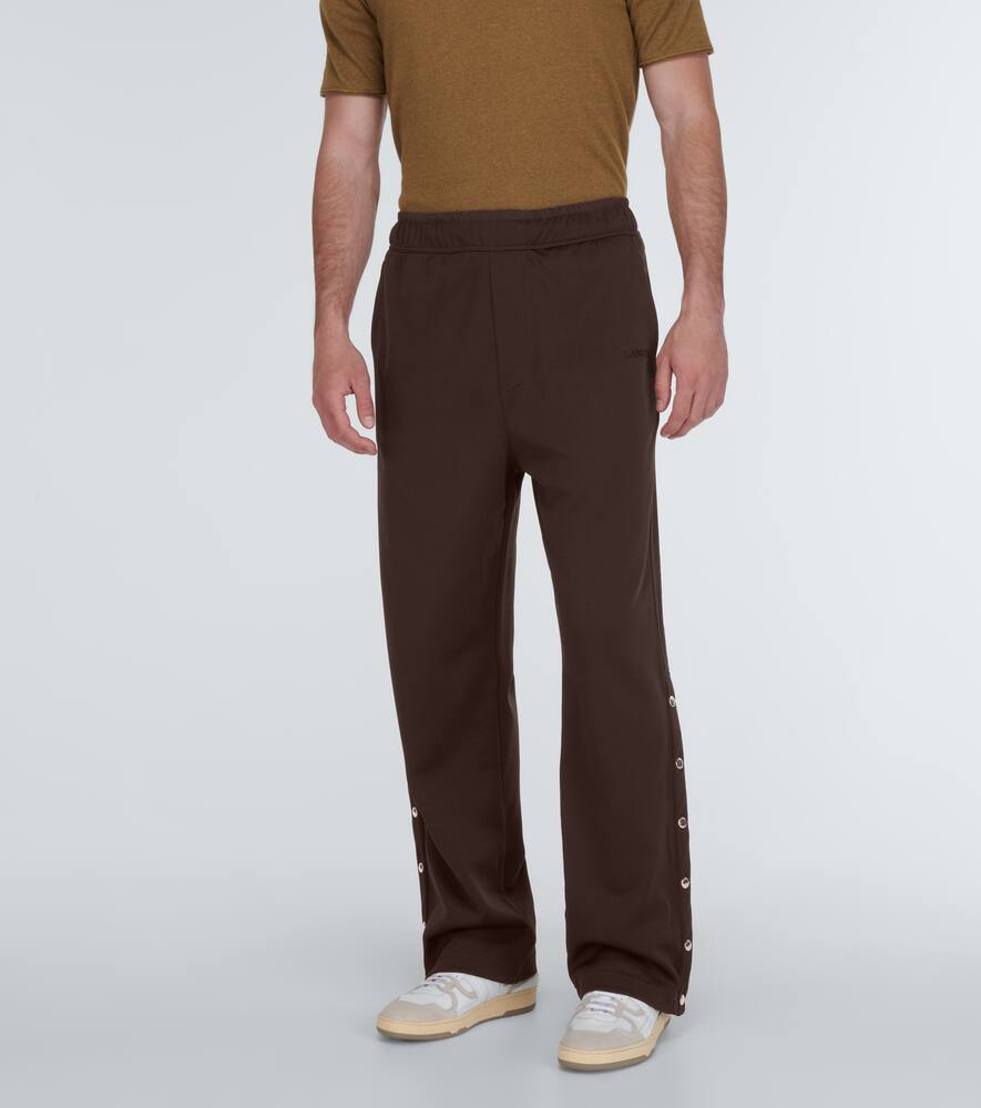 Lanvin Technical Track Pants In Ebony