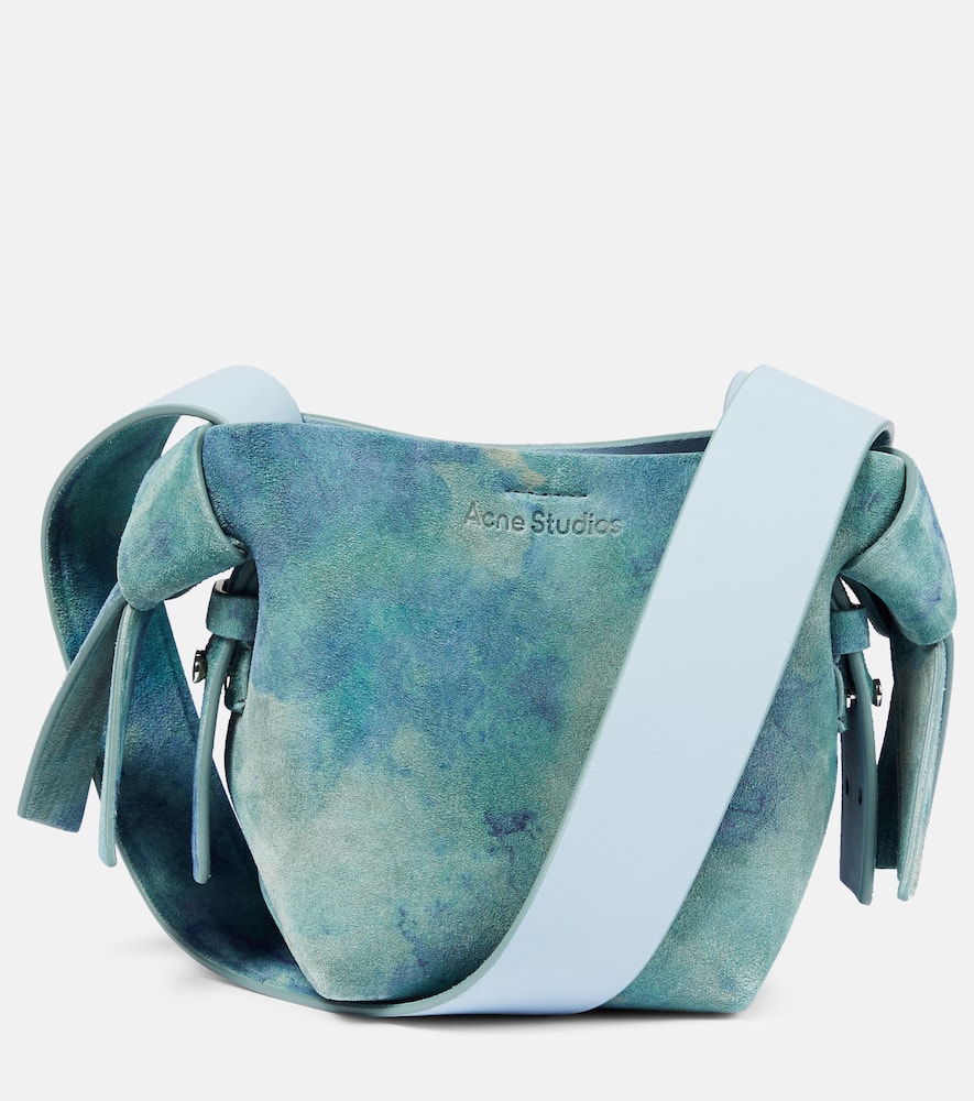 Acne Studios Musubi Micro Suede Crossbody Bag In Multi Blue ModeSens