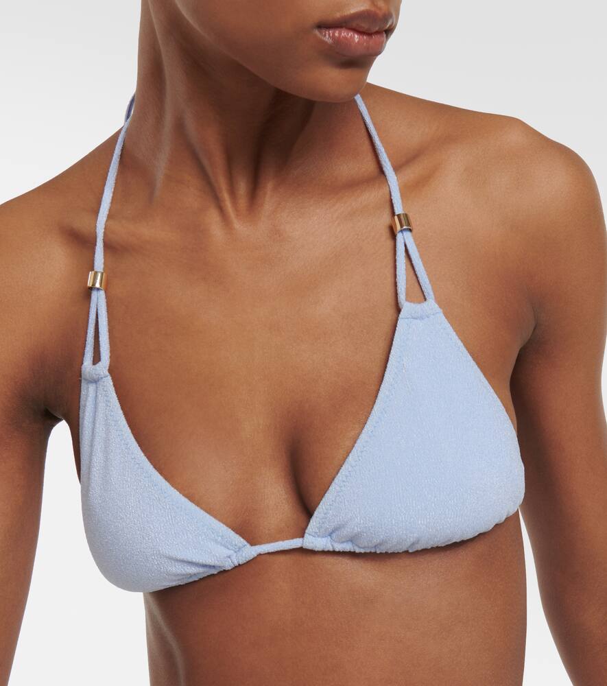 Heidi Klein Misty Lagoon Triangle Bikini Top In Misty Lagoon