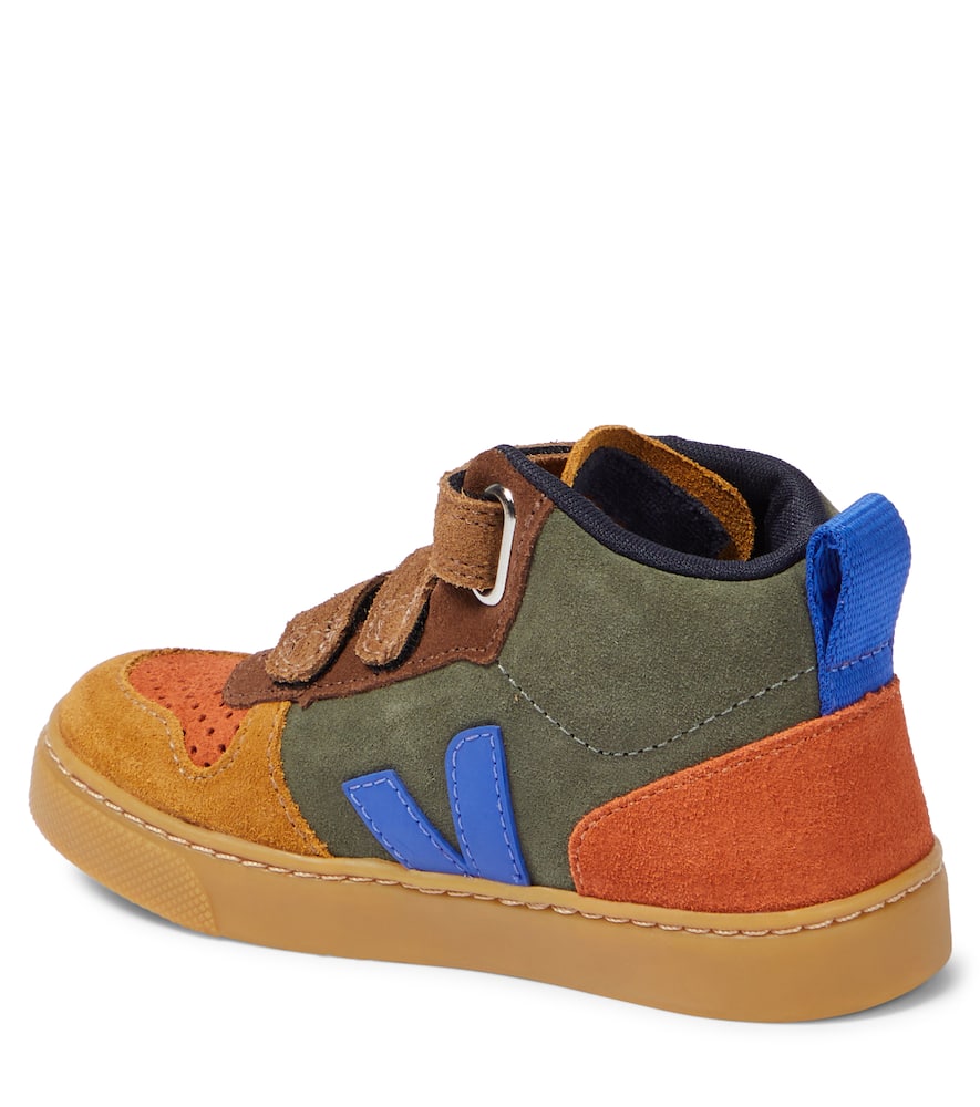 Veja V-10 Mid Suede Sneakers In Brown