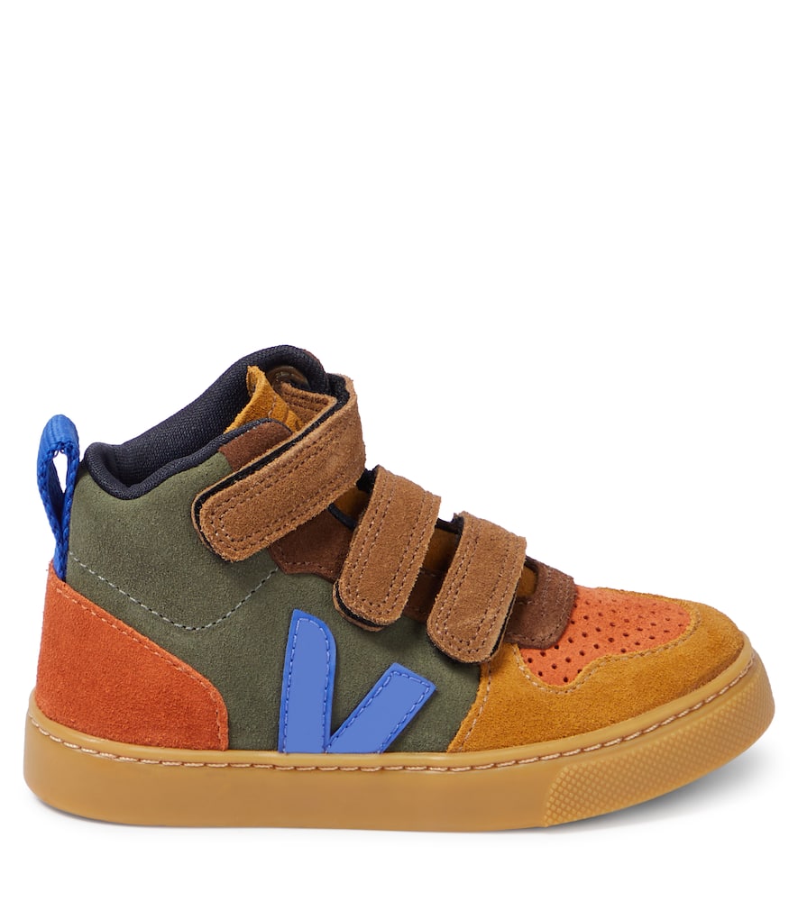Veja V-10 Mid Suede Sneakers In Brown