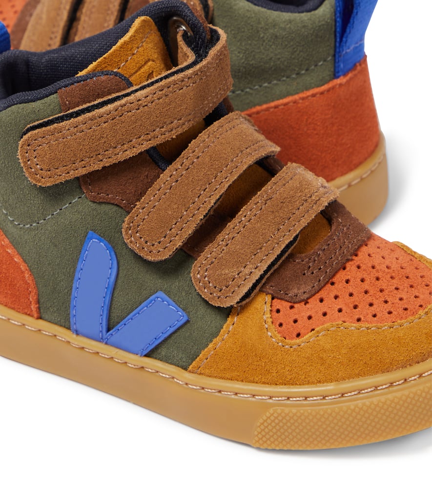 Veja V-10 Mid Suede Sneakers In Brown