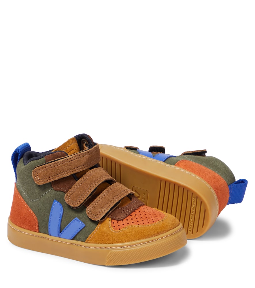 Veja V-10 Mid Suede Sneakers In Brown