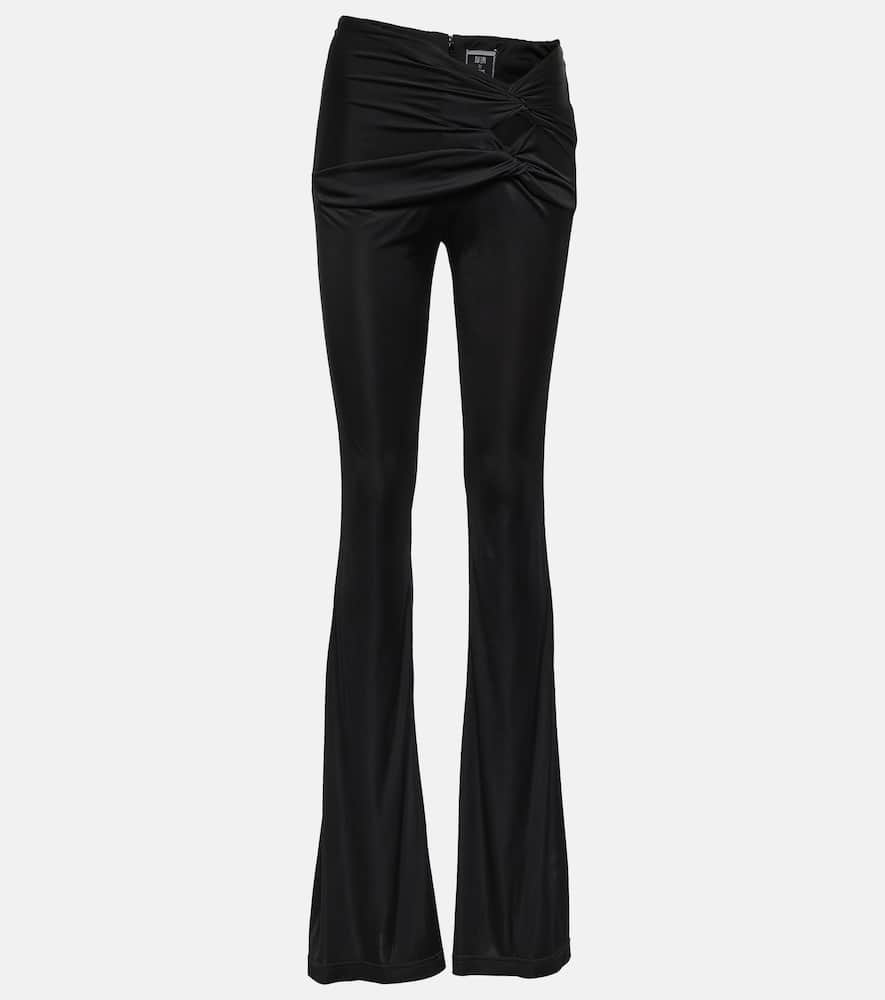 Versace x Dua Lipa gathered jersey flared pants