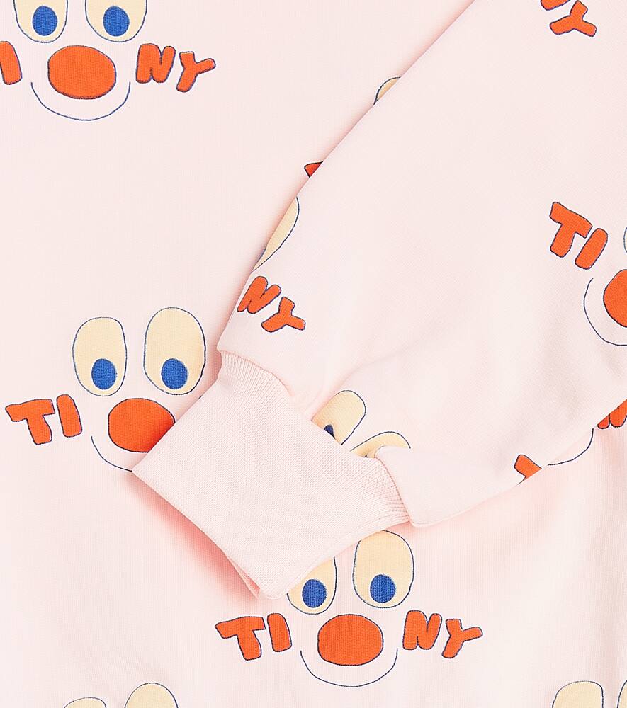 Tinycottons Clowns Cotton Terry Sweatshirt In Pink
