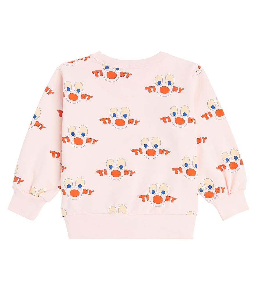 Tinycottons Clowns Cotton Terry Sweatshirt In Pink