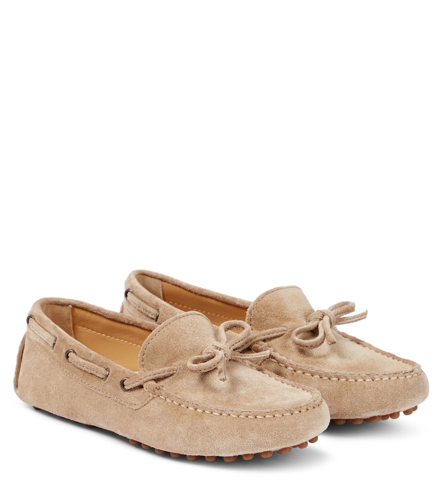 Brunello Cucinelli Kids' Leather Loafers In Brown