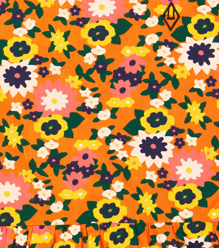 The Animals Observatory Hummingbird Printed Cotton Dress In Multicoloured