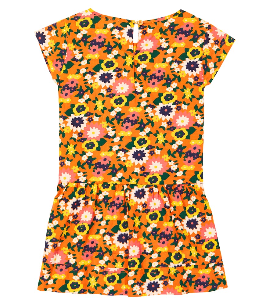 The Animals Observatory Hummingbird Printed Cotton Dress In Multicoloured
