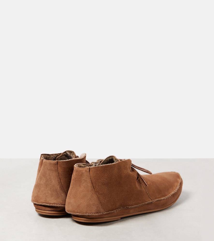  The Row The Row Tyler Shearling-lined Suede Moccasins 