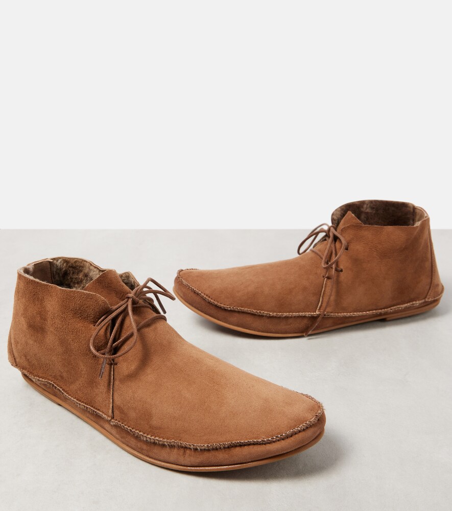 The Row The Row Tyler Shearling-lined Suede Moccasins 