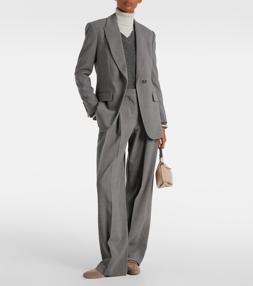 Brunello Cucinelli Wool wide-leg pants