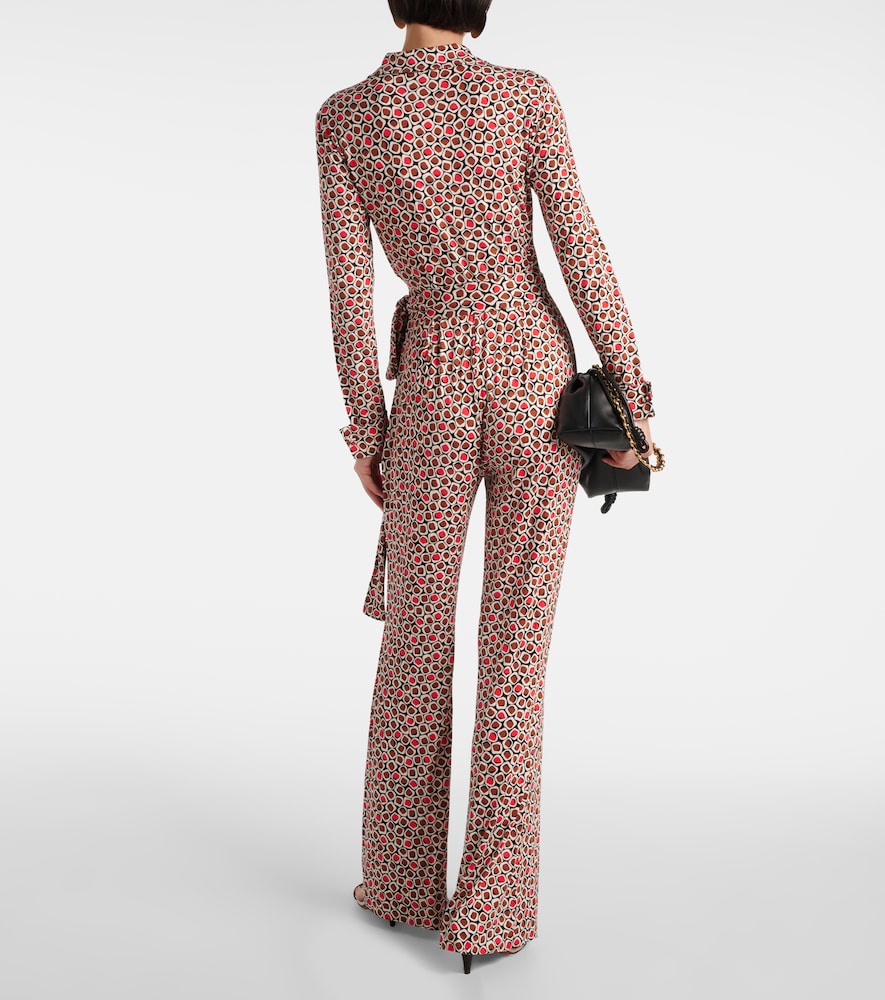  Diane Von Furstenberg Diane Von Furstenberg Michelle Printed Jersey Jumpsuit 