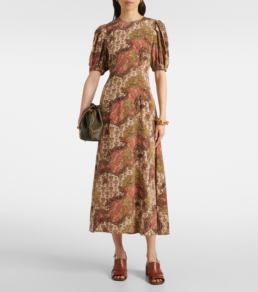  Ulla Johnson Ulla Johnson Midikleid Calais Aus Seide 