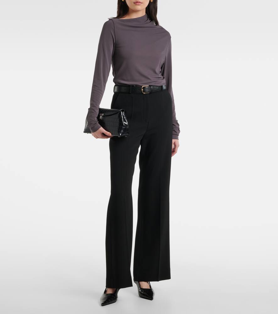 Totême Draped Jersey Top In Grey
