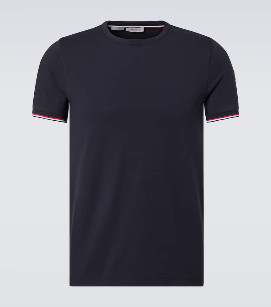 Tricolor cotton-blend jersey T-shirt