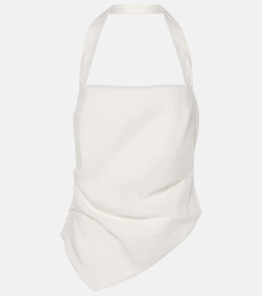 SIR Dorian halterneck linen-blend top