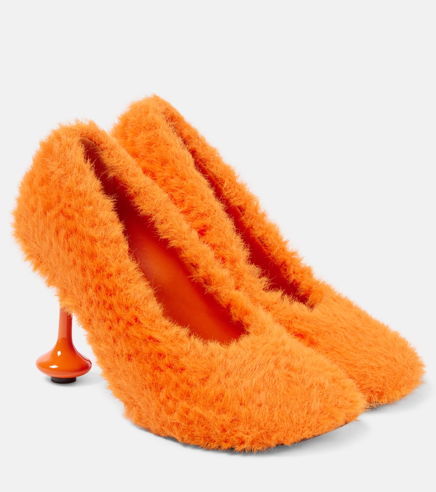 Toy 90 faux shearling pumps