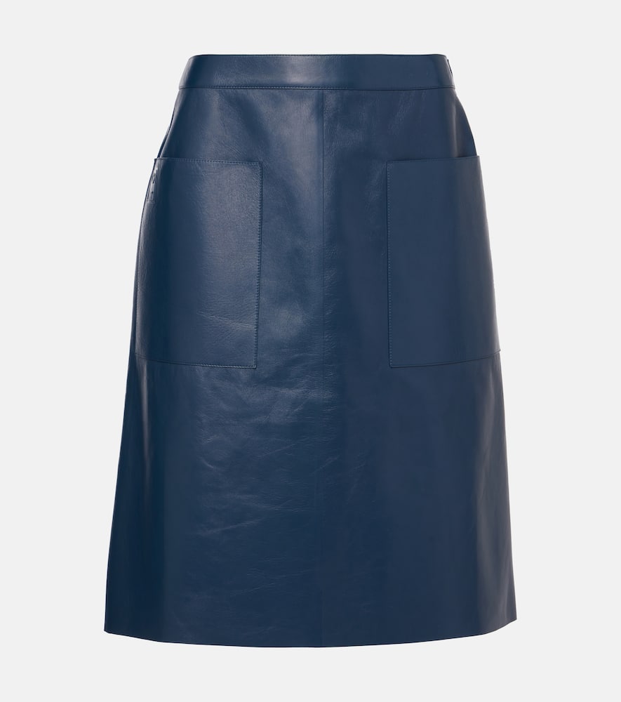Leather pencil skirt