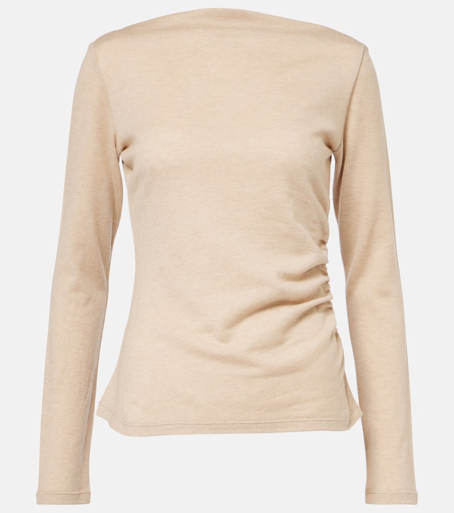 Max Mara Cashmere-blend Top In Beige