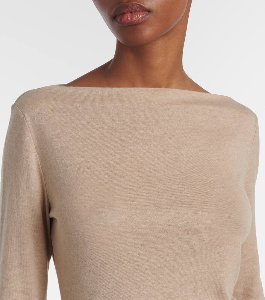 Max Mara Cashmere-blend Top In Beige