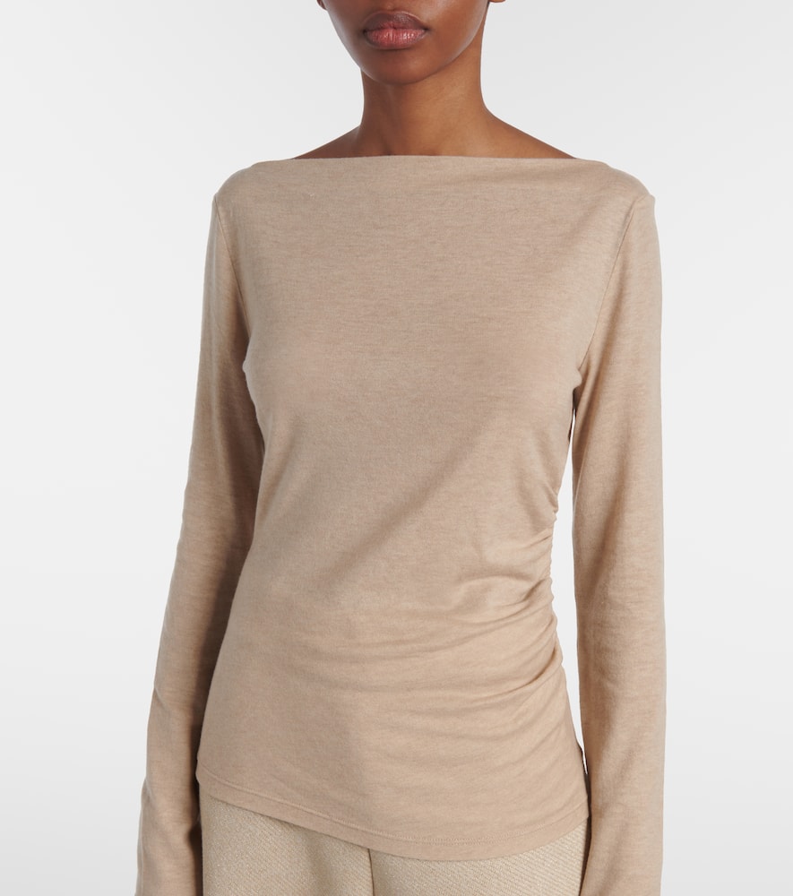 Max Mara Cashmere-blend Top In Beige