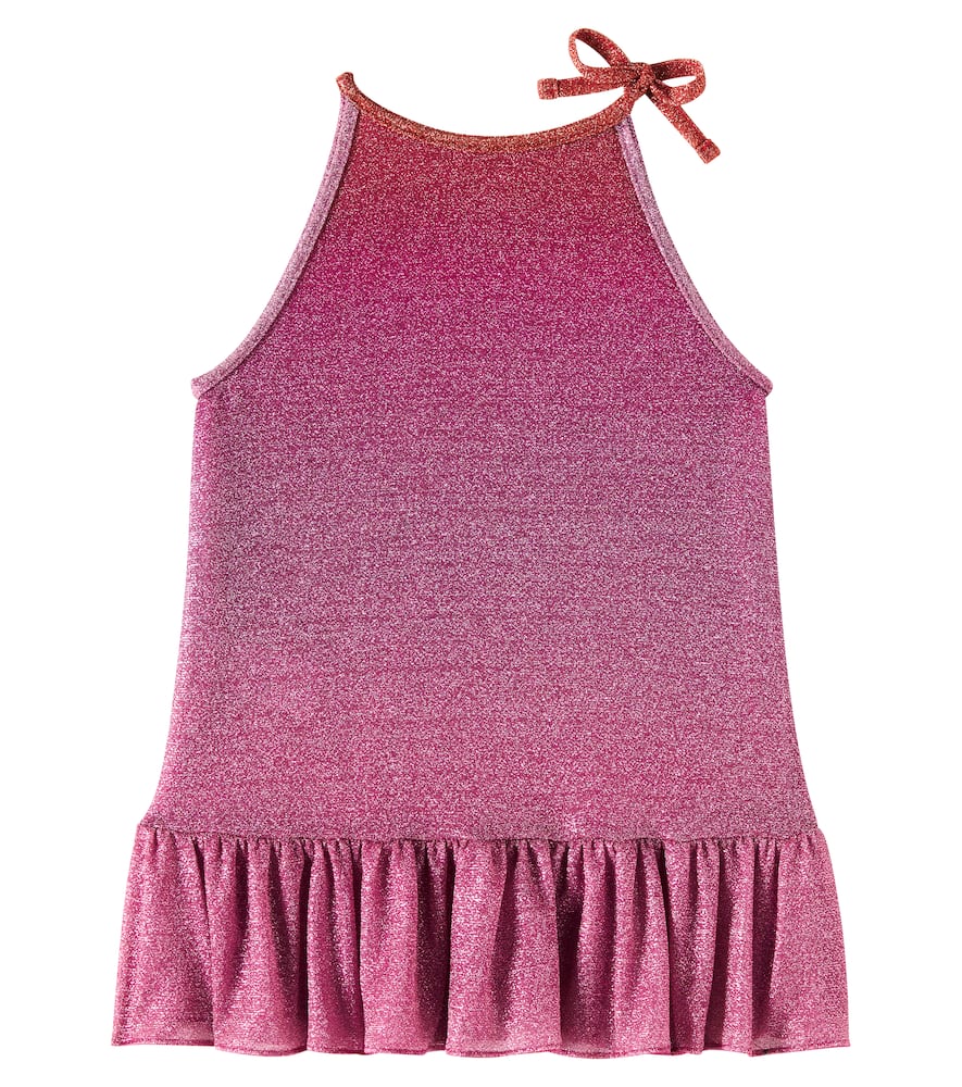 Oseree Oséree Kids Lumière Lamé Dress In Pink