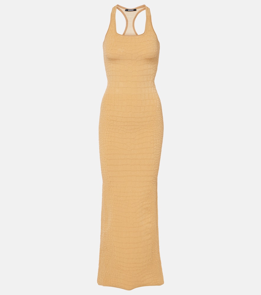 Scala croc-effect maxi dress