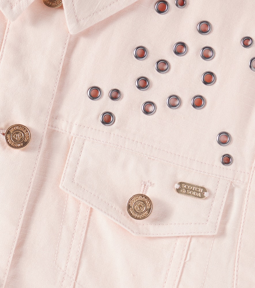 Scotch & Soda Embellished Cotton Vest In White