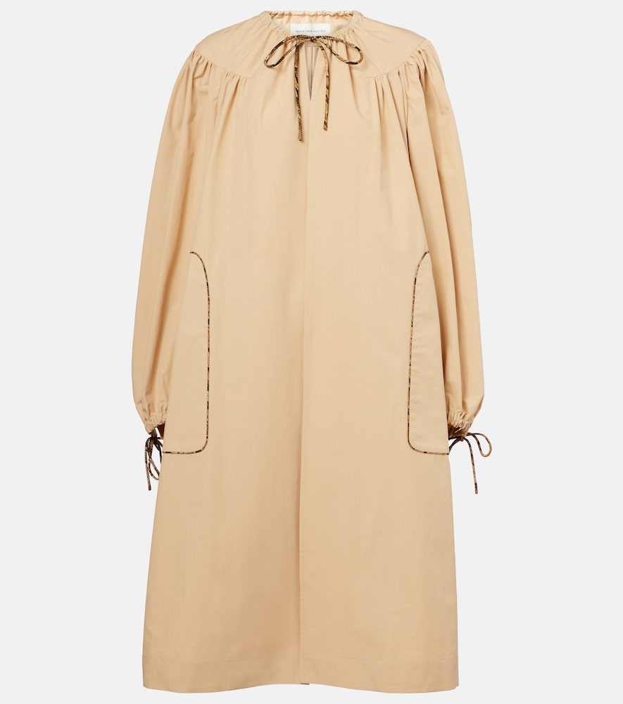 Dries Van Noten Dries Van Noten Gathered cotton poplin coat　Dries Van Noten ギャザーコットンポプリンコート