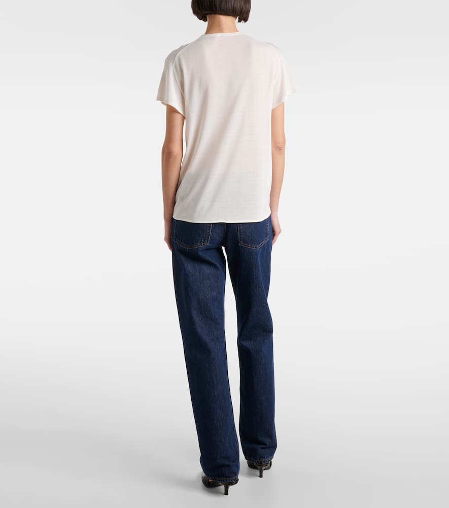 Totême Raglan-sleeve Knitted T-shirt In White