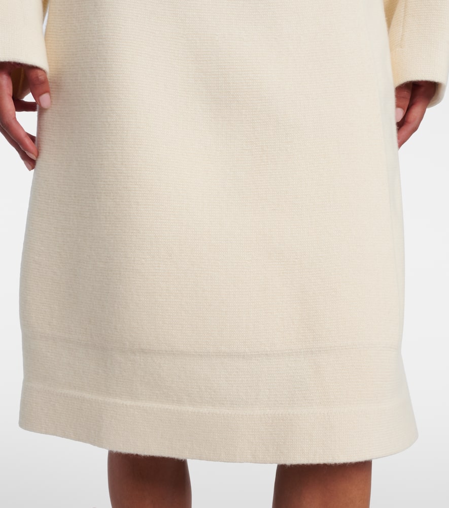 Jil Sander Wool-blend Wrap Skirt In White
