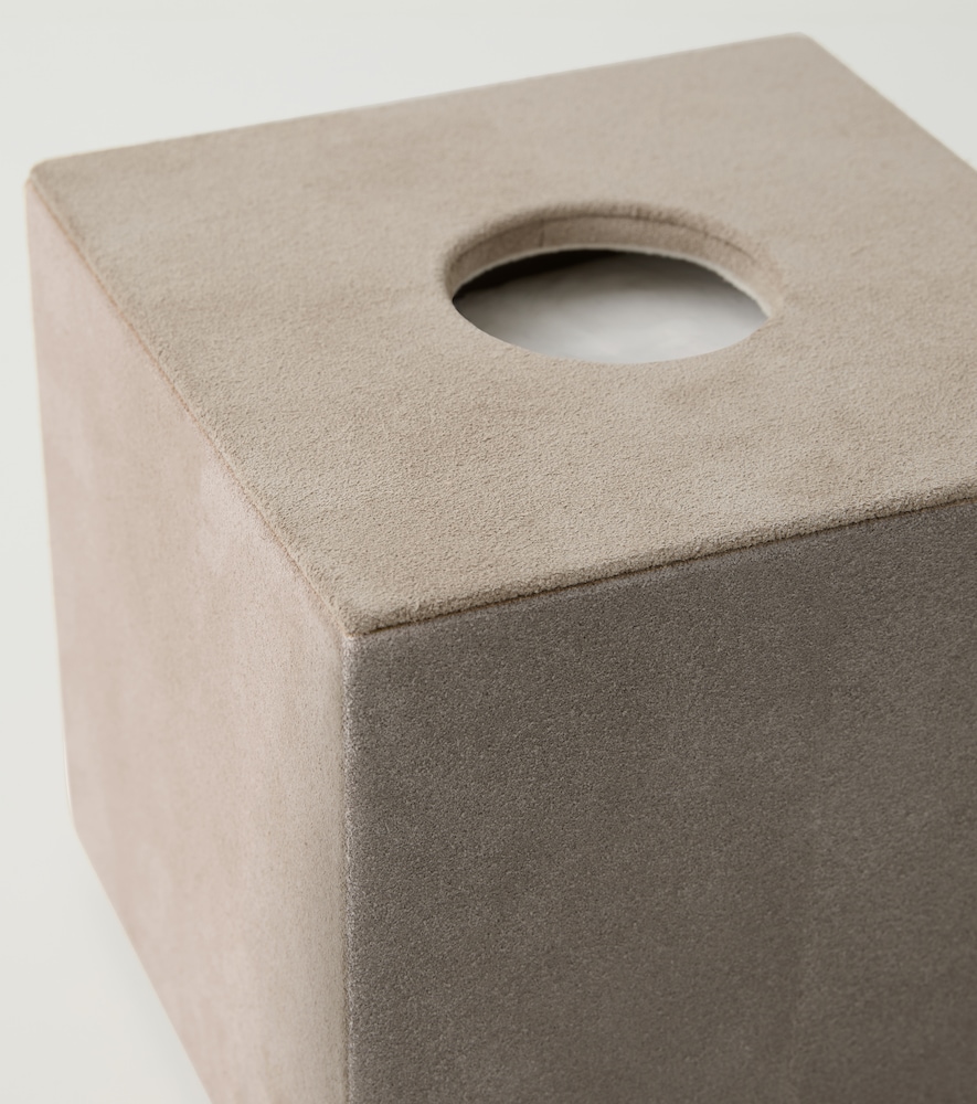  Michael Verheyden Michaã«l Verheyden Niez Cube Suede And Wooden Tissue Box 