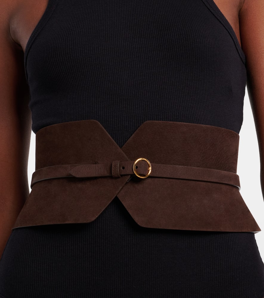 Alaïa Suede Corset Belt In Brown