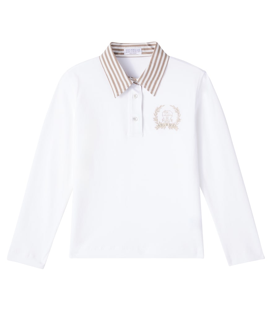 Brunello Cucinelli Kids Cotton polo shirt　Brunello Cucinelli キッズ コットン ポロシャツ Brunello