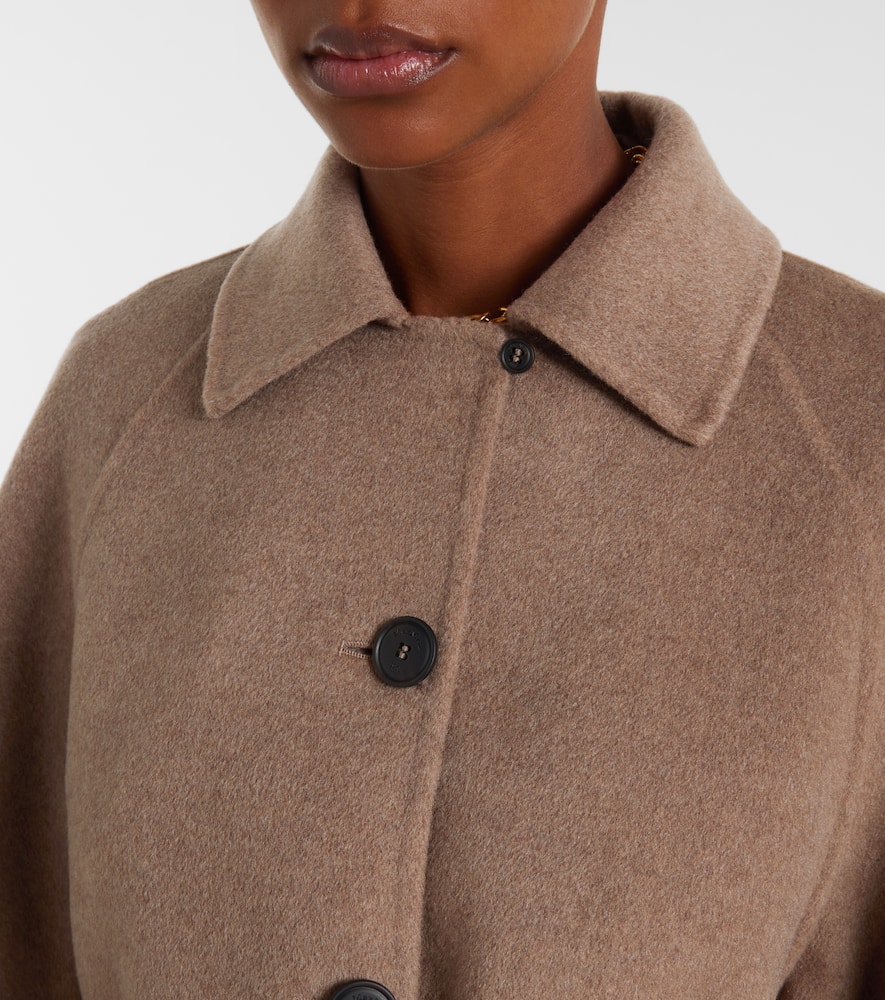 Max Mara Centro Belted Cashmere Coat In Brown