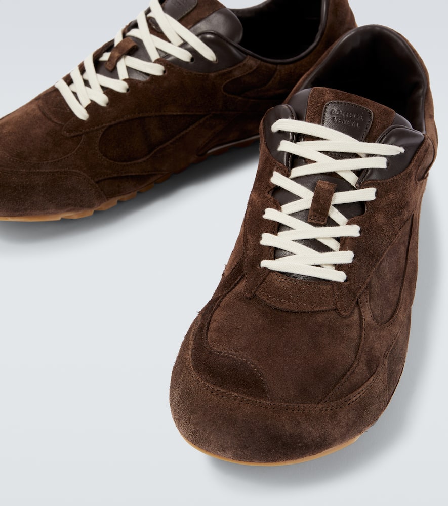 Bottega Veneta Orbit Flash Sneaker Soft Suede In Brown