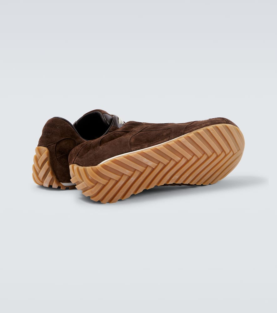 Bottega Veneta Orbit Flash Sneaker Soft Suede In Brown