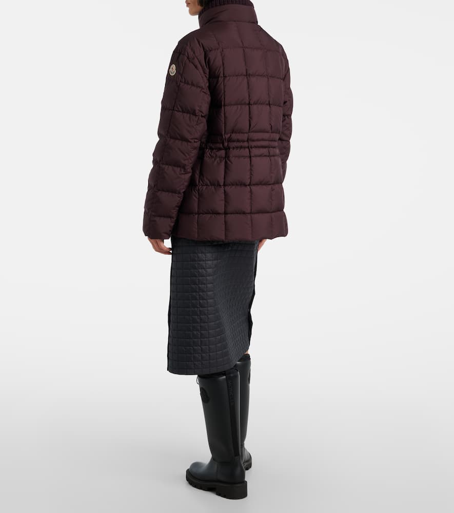 Moncler Antigone Quilted Down Jacket In Burgundy