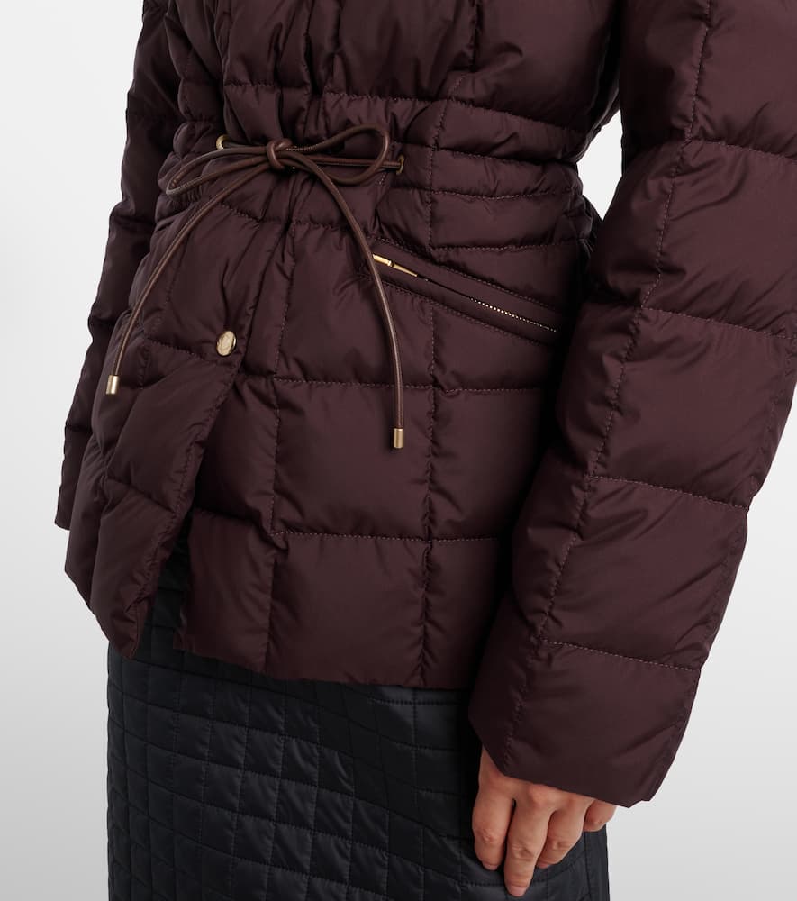 Moncler Antigone Quilted Down Jacket In Burgundy